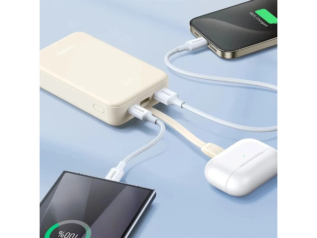 باور بانك يو جرين NEXODE بسعة 20,000 مللي امبير وبقدرة شحن 30 واط مع كيبل تايب سي مدمج | UGREEN NEXODE 20000MAH POWERBANK WITH BUILT IN CABLE 30W