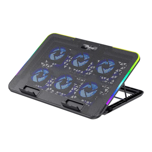 مبرد لابتوب Oraimo ChillDock بمنفذي USB مزدوجين – قاعدة تبريد هادئة ومتوافقة مع معظم أجهزة اللابتوب | Oraimo ChillDock Laptop Cooler with Dual USB Ports – Quiet Cooling Pad for Most Laptops
