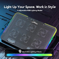 مبرد لابتوب Oraimo ChillDock بمنفذي USB مزدوجين – قاعدة تبريد هادئة ومتوافقة مع معظم أجهزة اللابتوب | Oraimo ChillDock Laptop Cooler with Dual USB Ports – Quiet Cooling Pad for Most Laptops