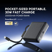 Oraimo PowerNova L21 OPB-7203C Power Bank Black - Angle View
