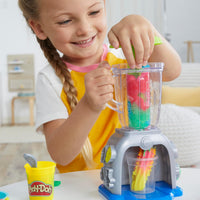 Play-Doh Swirlin Smoothies Blender Playset F9142 - blender in use