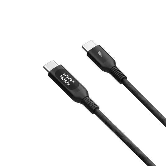 كيبل موماكس إليت لنك تايب سي الى تايب سي مع شاشة LED وبقدرة شحن سريع 100 واط وطول 1.2 متر | Momax EliteLink USB‑C to USB‑C PD 100W Cable with LED Display, 1.2m