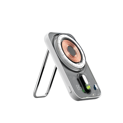 باور بانك موماكس 1-باور فلو المغناطيسي اللاسلكي بسعة 5000 مللي امبير متوافق مع ماغسيف مع ستاند | Momax 1-Power Flow, 5000mAh Magnetic Wireless Battery Pack for MagSafe, With Stand