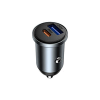 WiWU Wi-CC032 Nano Pro شاحن سيارة 60W مزدوج USB-C و USB-A شحن سريع