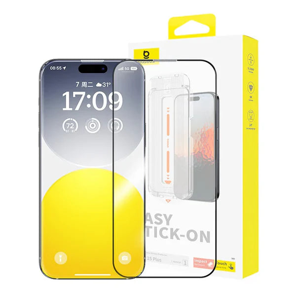 Baseus Sapphire HD Tempered Glass for iPhone 15 Plus/16 Plus - واقي شاشة بيسوس سافاير