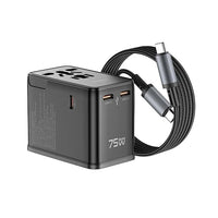 WiWU Wi-UA015 75W travel adapter - built-in cable
