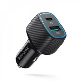 شاحن سيارة راف باور RP-VC009 بقدرة 60 واط بمنفذي PD 36 واط و QC 24 واط - اسود | RAVPower RP-VC009 60W Dual Port Car Charger (PD 36W + QC 24W) – Black