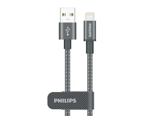 كابل شحن USB-A إلى Lightning حتى 3 أمبير 1 متر فيليبس DLC1030V/00 | Philips DLC1030V/00 USB-A to Lightning Charging Cable — DLC1030V/00