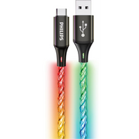 كابل شحن USB-A إلى USB-C حتى 3 أمبير 1.2 متر فيليبس DLC5140A/00 | Philips DLC5140A/00 USB-A to USB-C Charging Cable