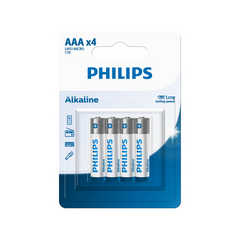 بطاريات AAA Standard عبوة 4 قطع فيليبس LR03A4B/40 | Philips LR03A4B/40 Standard AAA Batteries 4 Pack — LR03A4B/40