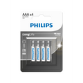 بطاريات AAA LongLife عبوة 4 قطع فيليبس R03L4B/40 | Philips R03L4B/40 LongLife AAA Batteries 4 Pack