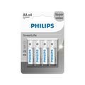 بطاريات AA Standard عبوة 4 قطع فيليبس R6G4B/40 | Philips R6G4B/40 Standard AA Batteries 4 Pack