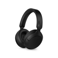 سماعة رأس لاسلكية بإلغاء ضوضاء تكيفي فيليبس TAH6000 | Philips TAH6000 Adaptive ANC Over-ear Headphones — أسود