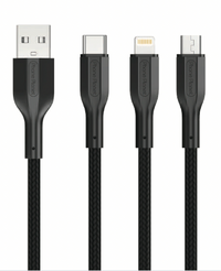 كيبل USB-A إلى USB-C بطول 1.2 متر من فون بلانيت PJ-AC-005-120-BK | Phone Planet PJ-AC-005-120-BK USB-A to USB-C Cable 1.2m