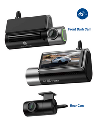 كاميرا سيارة ثلاثية العدسات 4K مع اتصال 4G من فون بلانيت PP-DC06 | Phone Planet PP-DC06 4G Triple-Lens 4K Dash Cam