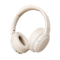 Baseus Bass BH1 Lite Wireless Headphones OffWhite - سماعات رأس بيسوس باس BH1 لايت لاسلكية أوف وايت