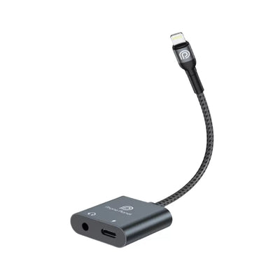 محول فون بلانيت 2 في 1 لايتننغ الى 3.5 ملم + شحن, كيبل بطول 15 سم | PHONE PLANET LLAUX-15 | Lightning to 3.5mm Audio + Charger | 2-in-1 Adapter | 15cm