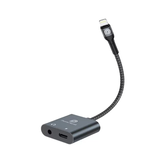 Adaptora Deng û Şarjê ya 2-di-1ê ya Phone Planet ji Lightning bo 3.5mm, Kabloya 15cm | PHONE PLANET LLAUX-15 | Deng û Şarjê ya Lightning bo 3.5mm | Adaptora 2-di-1ê | 15cm