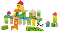 Viga Zoo Wooden Blocks 50 Pieces