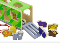 Viga Pull Along Animal Shape Sorter Truck