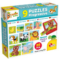 كاروتينا ألغاز صغار الحيوانات المتدرجة | Lisciani Carotina Baby Progressive Animal Puzzles