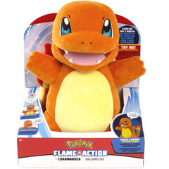 دمية تشارماندر التفاعلية فلايم أكشن | Pokémon Flame Action Charmander Plush