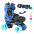 واي فلوشن حذاء تزلج نيون كومبو 2 في 1 مقاس US 3–6 أزرق | Yvolution Neon Combo 2-in-1 Skates US Size 3–6 Blue
