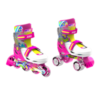 واي فلوشن حذاء تزلج نيون كومبو 2 في 1 مقاس US 3–6 وردي وأصفر | Yvolution Neon Combo 2-in-1 Skates US Size 3–6 Pink/Yellow