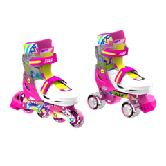 Yvolution Neon Combo 2-in-1 Skates US Size 3–6 Pink/Yellow