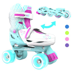 Yvolution Neon Combo 2-in-1 Skates US Size 3–6 Teal/Pink