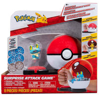 بوكيمون لعبة الهجوم المفاجئ فروكي مع بوكي بول | Pokémon Surprise Attack Game Froakie & Poké Ball