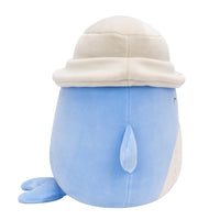 سكويشمالوز سمير الحوت بقبعة 19 سم | Squishmallows Samir Whale with Bucket Hat 7.5-Inch Plush