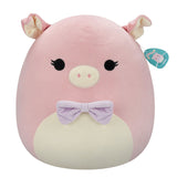 سكويشمالوز هيتي الخنزيرة الوردية 51 سم | Squishmallows Hettie Pink Pig with Purple Bow Tie 20-Inch Plush
