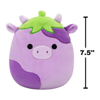سكويشمالوز فريدريك بقرة الباذنجان 19 سم | Squishmallows Frederick Eggplant Cow 7.5-Inch Plush