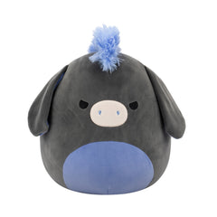سكويشمالوز دون الحمار الرمادي 30 سم | Squishmallows Don Charcoal & Periwinkle Donkey 12-Inch Plush