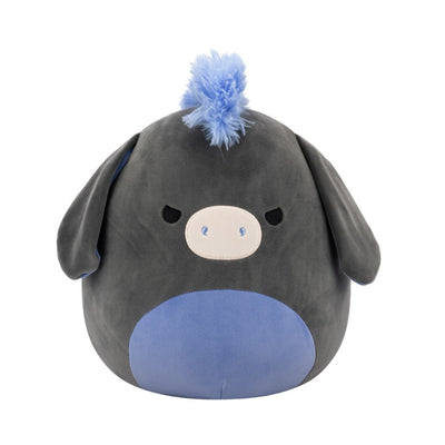 سكويشمالوز دون الحمار الرمادي 30 سم | Squishmallows Don Charcoal & Periwinkle Donkey 12-Inch Plush