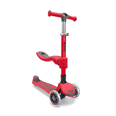 Yvolution Y Glider 2-in-1 Seated Scooter Red