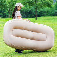 Green Lion Inflatable Air Mattress Sofa - Beige | كرسي هوائي قابل للنفخ