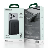 Green Lion Vita Power Bank 10000mAh MagSafe 20W PD – Black | باور بانك جرين لايون فيتا 10000ماه MagSafe أسود