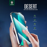 واقي شاشة زجاجي Green Lion 3D Desert لآيفون 14 برو - شفاف