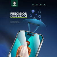 واقي شاشة زجاجي Green Lion 3D Desert لآيفون 14 برو - شفاف