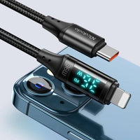 كيبل مكدودو تايب سي إلى لايتننغ بقدرة شحن 36 واط وبطول 1.2 متر | Mcdodo 36W Type-C To Lightning Fast Data Charge Cable with Digital Display 1.2M