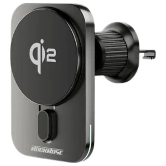 شاحن سيارة لاسلكي مغناطيسي Qi2 بقدرة 15 واط روك روز RRWC16 | RockRose Magdrive Pro Max 15W Qi2 Magnetic Car Charger
