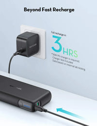 باور بانك راف باور بسعة 20,000 مللي امبير وبقدرة شحن 60 واط | RavPower 20000mAh PD Pioneer 60W 2-Port Power Bank