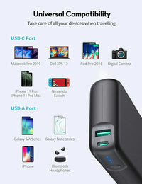 باور بانك راف باور بسعة 20,000 مللي امبير وبقدرة شحن 60 واط | RavPower 20000mAh PD Pioneer 60W 2-Port Power Bank