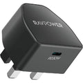 شاحن جداري راف باور GaN بقدرة 30 واط RP-PC1078 - اسود | Ravpower Wall Charger GaN 30W RP-PC1078 1C-Black