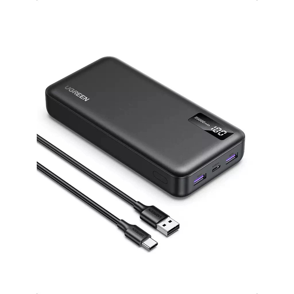 UGREEN 20000mAh Two-way Fast Charging Power Bank - بطارية محمولة يوجرين 20000 مللي أمبير شحن سريع ثنائي الاتجاه