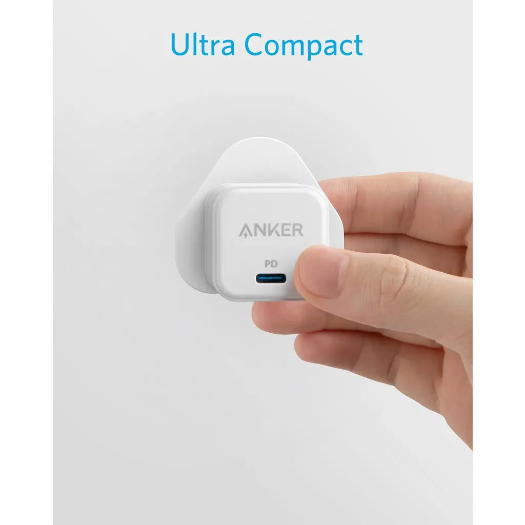شاحن انكر باور بورت III بمنفذ يو اس بي سي وبقدرة شحن سريع 20 واط  | Anker PowerPort III, 20W USB-C Fast Charger