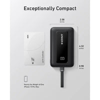 باور بانك أنكر بسعة 10,000 مللي أمبير وبقدرة شحن 30 واط مع كيبل تايب سي مدمج | Anker 10K 30W Power Bank with Built-in USB-C Cable