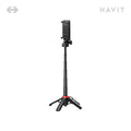 عصا سيلفي ميني رباعية القاعدة هافيت ST7634 مع ريموت بلوتوث - أسود | Havit ST7634 Mini Quadruped Selfie Stick with Bluetooth Remote - Black